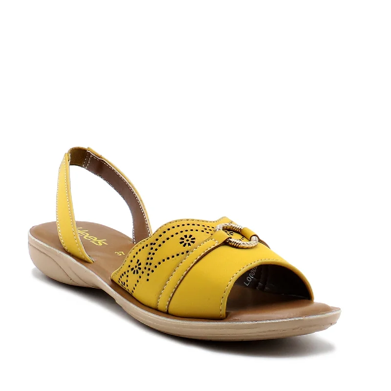 Bold and striking women's shoe fashionsYellow Casual Sandal L00002020