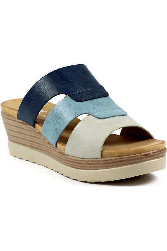 Comfy and stylish women's shoes for flat feetLunar Jolo JLH484 navy