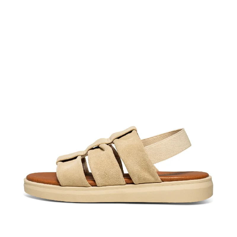 Flattering and stylish women's shoes for wide feetBrenna fisherman suede - TAUPE