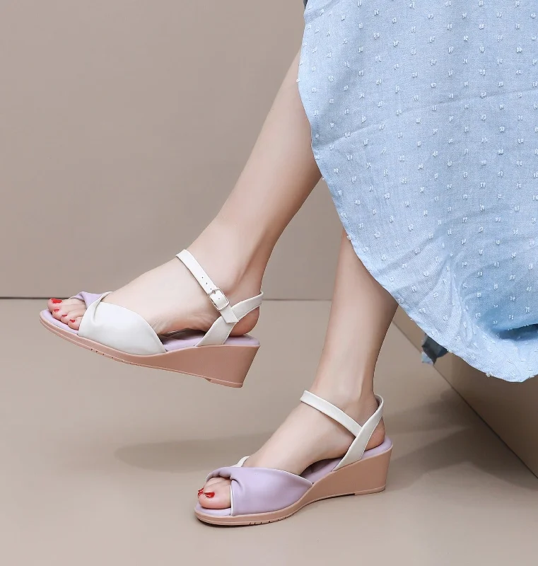 Comfy and stylish women's shoes for everyday eleganceComfy Stride Wedge Sandals - Lavender (163.013) Comfy and stylish women's shoes for everyday eleganceComfy Stride Wedge Sandals - Lavender (163.013)