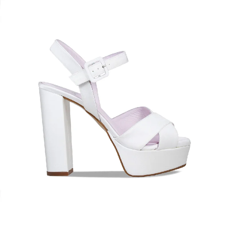 Exotic and bold women's shoe designsRemy: White Satin