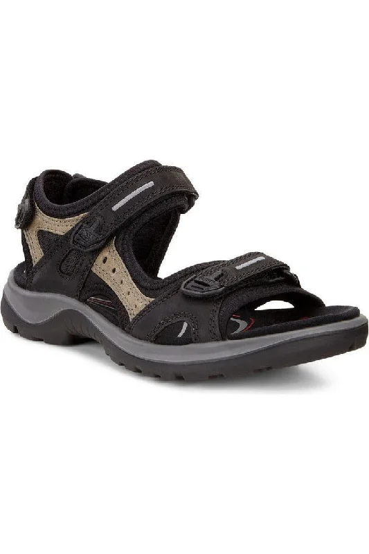 Versatile and stylish women's shoes for city walksECCO Off Road ladies Sandal 069563 50034 Black/Mole