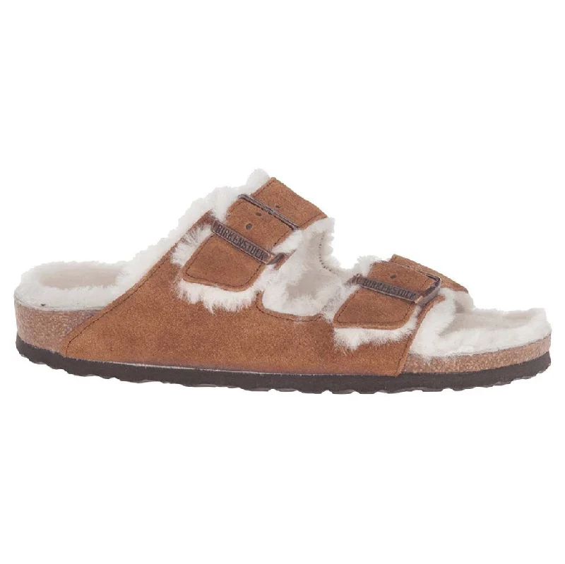 Durable and stylish women's shoes for outdoor activitiesBirkenstock Arizona Shearling Suede Leather Unisex Sandals