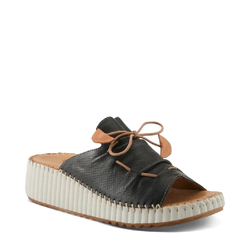 Versatile and stylish women's shoes for everyday chicSpring Step Women's Nevelle Slide Wedge Sandal in Black Versatile and stylish women's shoes for everyday chicSpring Step Women's Nevelle Slide Wedge Sandal in Black