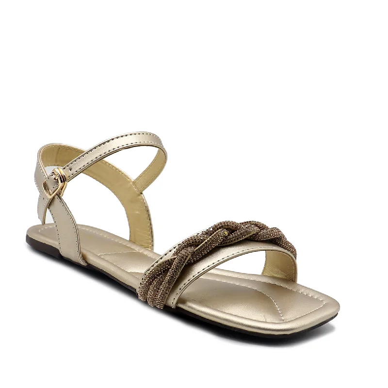 Chic and stylish women's shoes for garden partiesGolden Fancy Sandal L00600002