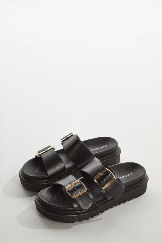 Effortlessly stylish women's shoe choicesBlack Double-Strap Sandals