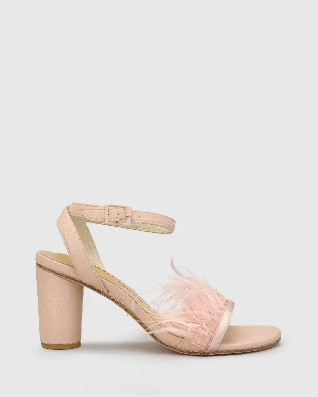 Bold and statement-making women's shoes for the bold and beautifulChichi Heel - Pink Feather Bold and statement-making women's shoes for the bold and beautifulChichi Heel - Pink Feather