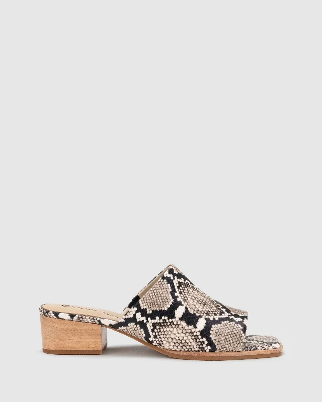 Comfy and stylish women's shoes for everyday comfortDune Mule - Natural Snake