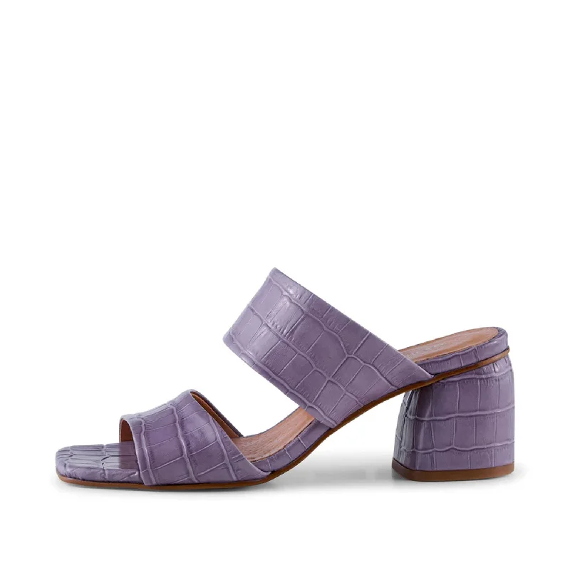 Durable and stylish women's shoes for active lifestylesRuna mule leather - LAVENDER CROCO Durable and stylish women's shoes for active lifestylesRuna mule leather - LAVENDER CROCO