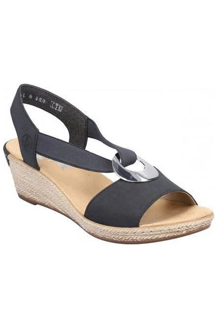 Durable and reliable women's shoesRieker Womens Sandals 624H6 14 blue