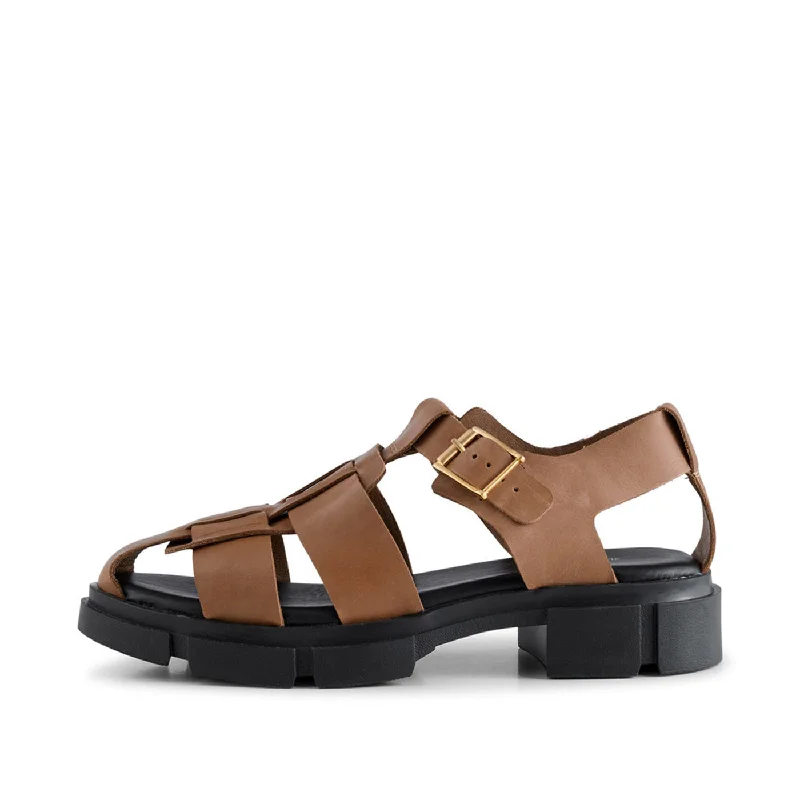 Elegantly stylish women's shoesAlva sandal leather - Tan