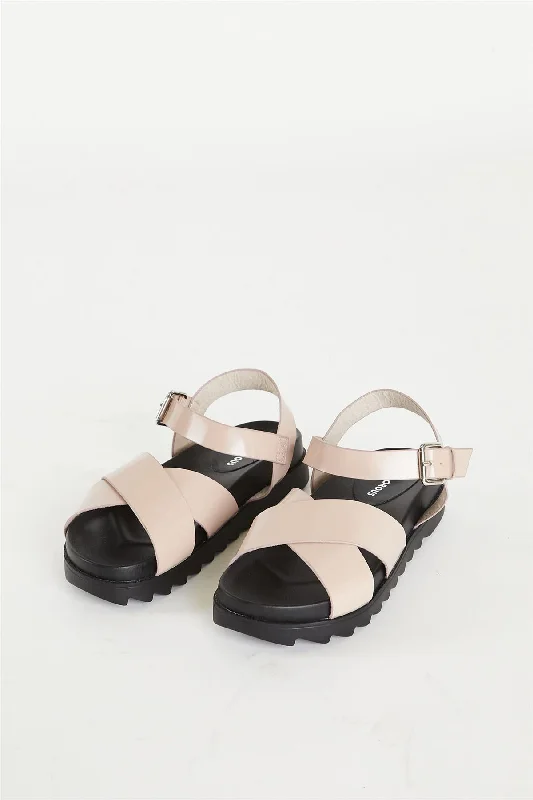 Durable and stylish women's shoes for active lifestylesChunky Nude Sandal
