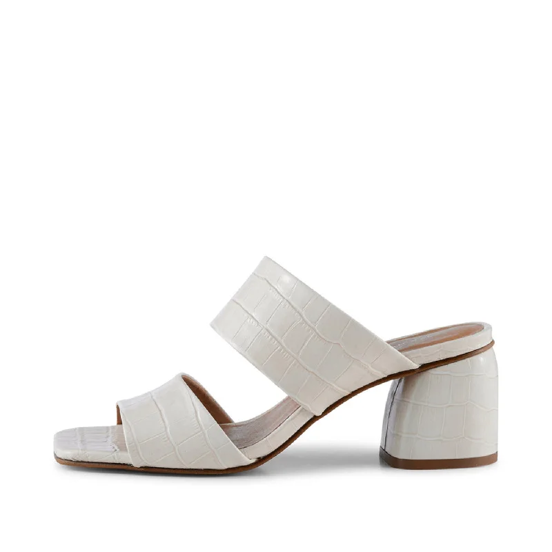 Feminine and dainty women's shoe designsRuna mule leather - OFF WHITE CROCO