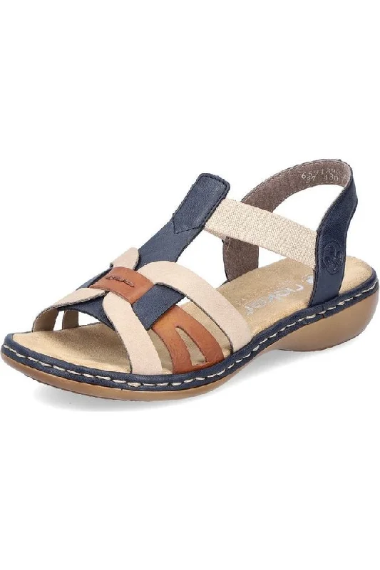 Chic and stylish women's shoes for fashion-conscious womenRieker Ladies Sandals 65918-90  in blue
