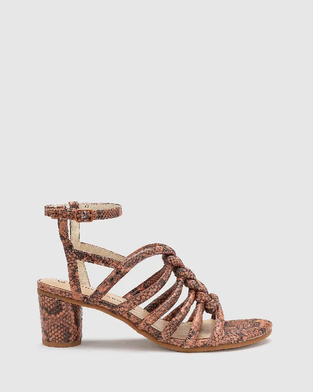 Elegantly crafted women's shoesAfterglow Heel - Tan Snake