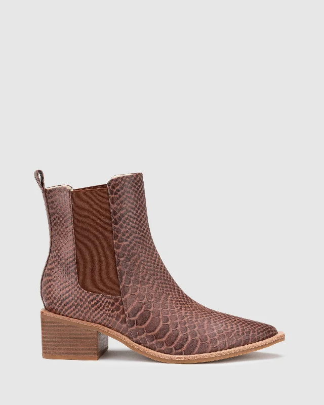 Stunning and eye-catching women's footwearAvenue Boot - Tan Croc