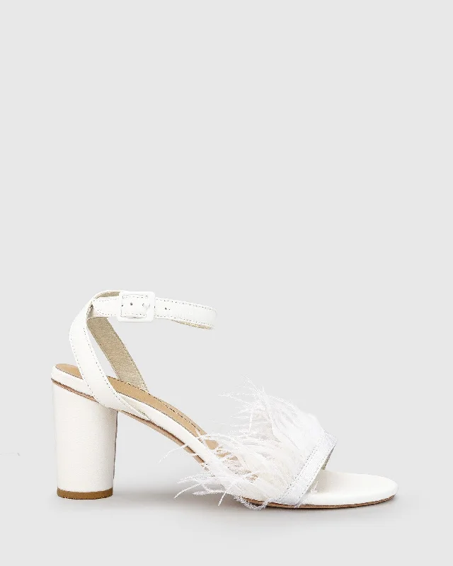 Classy and elegant women's shoes for formal eventsChichi Heel - Snow Feather
