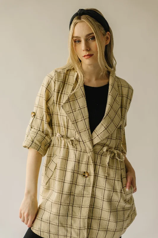 The Severson Plaid Blazer in Sand