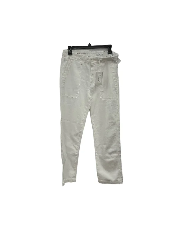 Jeans Straight By Ag Jeans In White, Size: 2