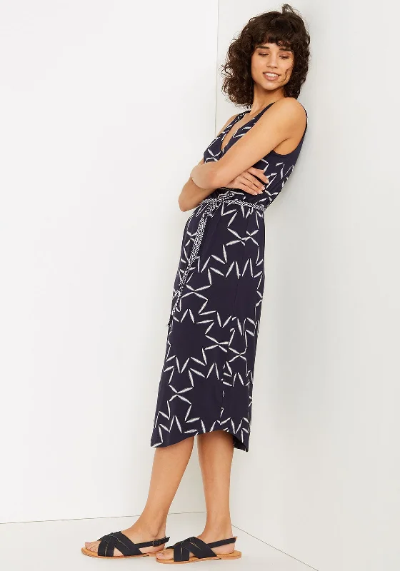 White Stuff Avery Printed Wrap Dress, Navy