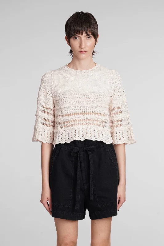 Frizy Knitwear in beige cotton