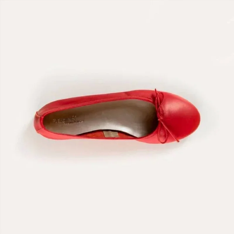 Carmen Cuir Sandal In Rouge