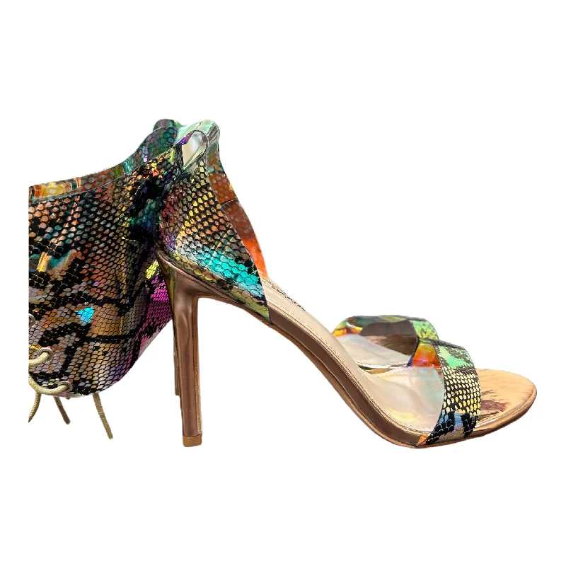 Flattering and figure-hugging women's footwearAnimal Print Sandals Heels Stiletto By Fashion Nova, Size: 8.5
