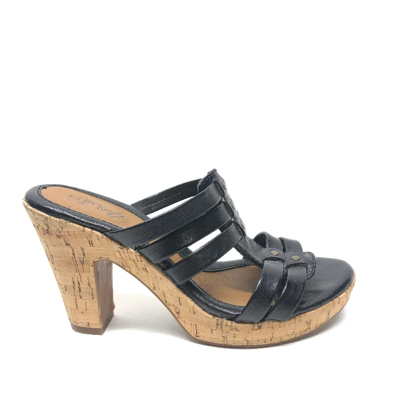 Versatile and stylish women's shoes for all occasions and seasonsBlack Sandals Heels Block Sofft, Size 7