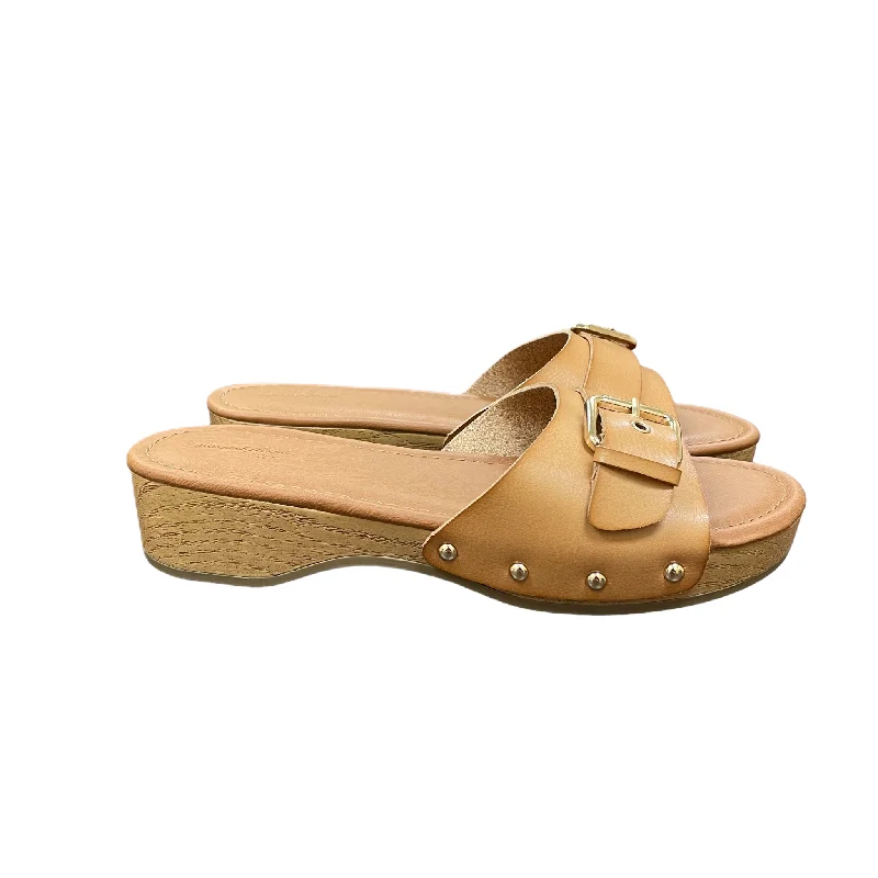 Chic and versatile women's footwearBrown Sandals Heels Block By Universal Thread, Size: 7.5
