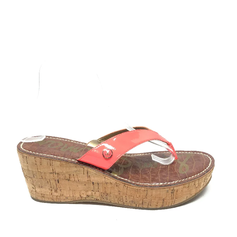Chic and trendy women's shoe fashionsPink Sandals Heels Wedge Sam Edelman, Size 9
