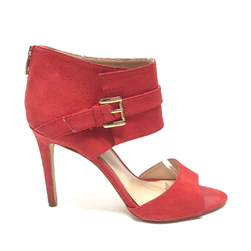 Comfy and casual women's shoes for the weekendRed Sandals Heels Stiletto Vince Camuto, Size 10