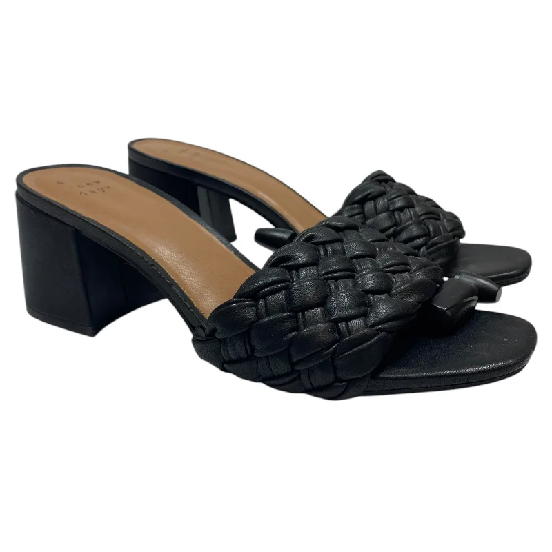 Fashion-forward and trendy women's shoe stylesSandals Heels Block By A New Day In Black, Size: 8