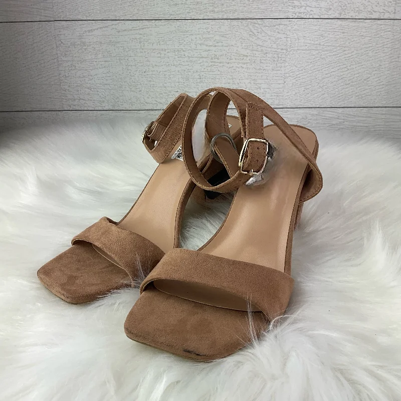 Elegantly stylish women's shoesSandals Heels Block By A New Day In Brown, Size: 6.5