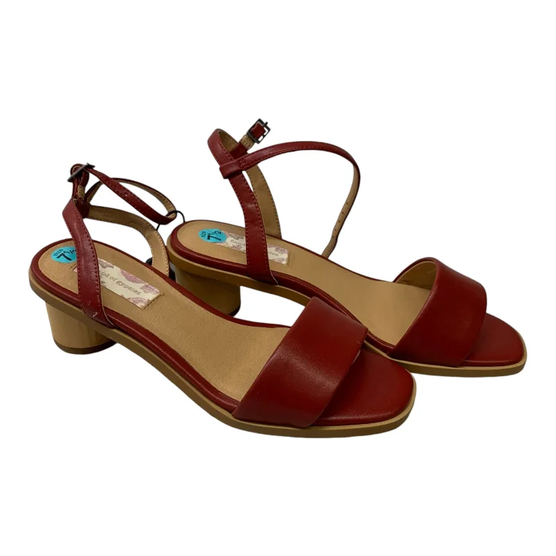 Bold and striking women's shoe fashionsSandals Heels Block By Band Of Gypsies In Red, Size: 7.5