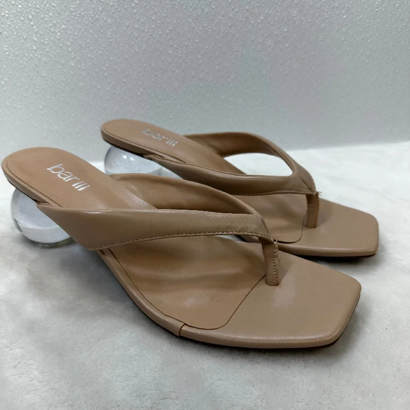 Stylish and comfortable women's shoes for long flightsSandals Heels Block By Bar Iii In Nude, Size: 7.5