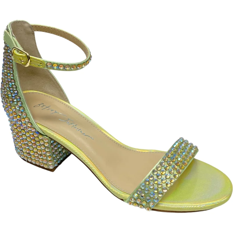 Classy and elegant women's shoes for formal eventsSandals Heels Block By Betsey Johnson In Green, Size: 7