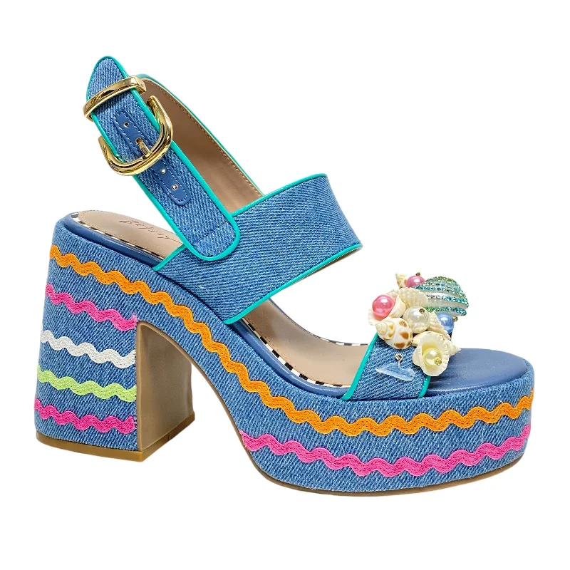 Chic and stylish women's shoes that complement every outfit and occasioSandals Heels Block By Betsey Johnson In Multi-colored, Size: 6