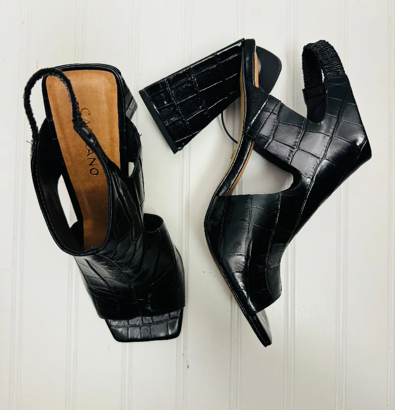 Feminine and dainty women's shoe designsSandals Heels Block By carrano In Black, Size: 8