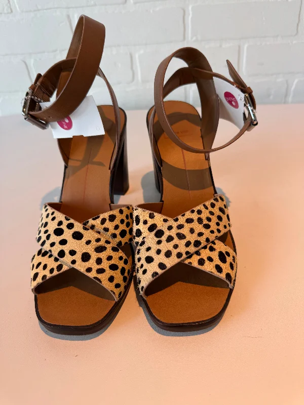 Practical and stylish women's shoes for travelSandals Heels Block By Dolce Vita In Animal Print, Size: 7.5