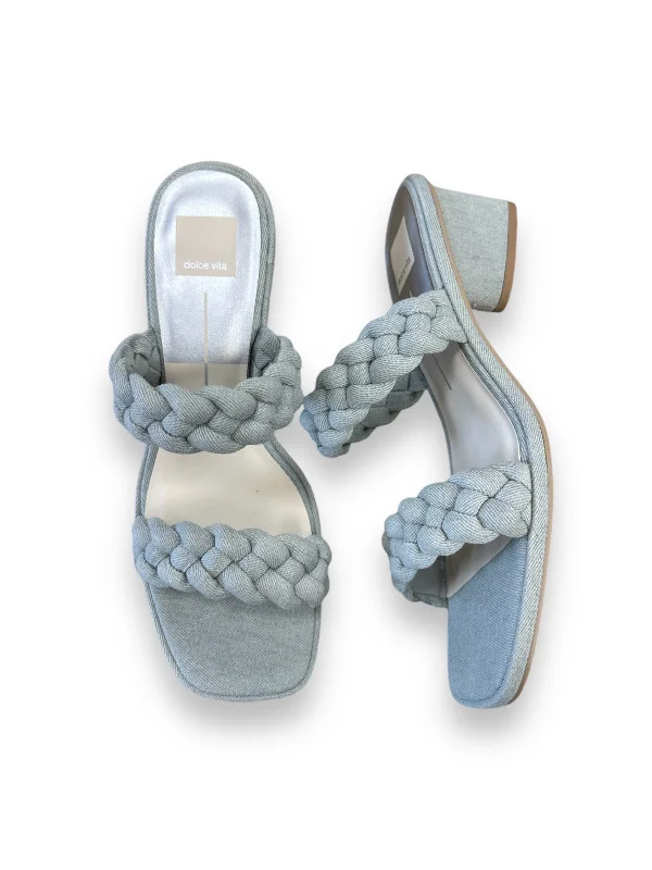 Elegant and classic women's shoes for prom nightSandals Heels Block By Dolce Vita In Blue, Size: 10