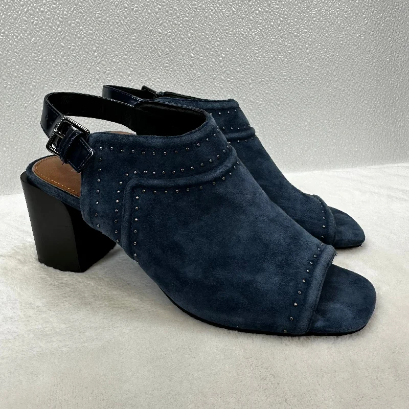 Comfy and casual women's shoes for the weekendSandals Heels Block By Donald Pliner In Navy, Size: 7.5