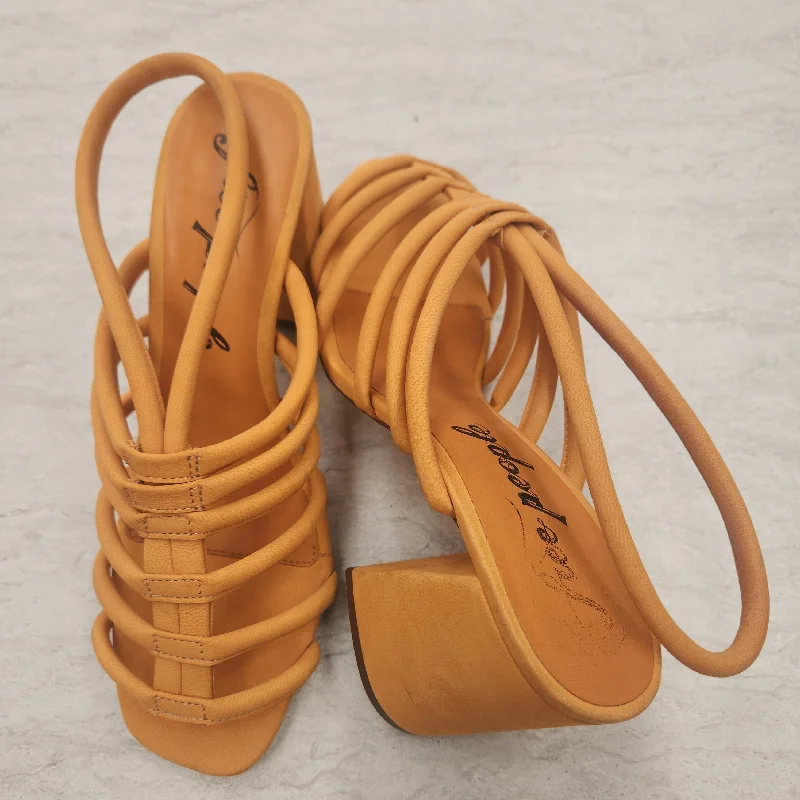 Chic and trendy women's shoe fashionsSandals Heels Block By Free People In Orange, Size: 8