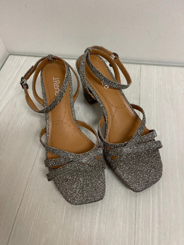 Chic and stylish women's shoes for graduation ceremoniesSandals Heels Block By J Renee In Silver, Size: 8.5