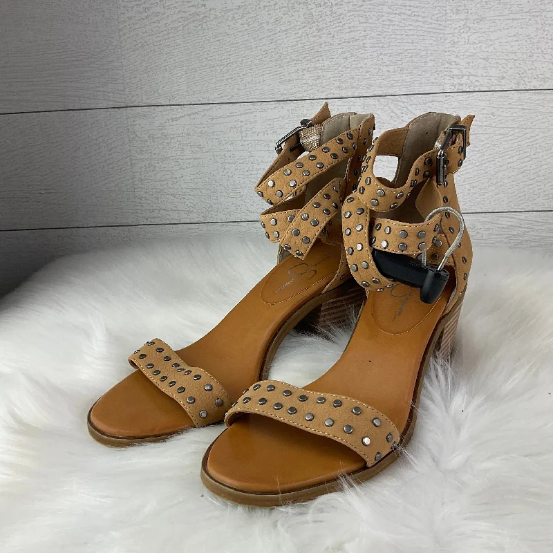 Chic and versatile women's footwearSandals Heels Block By Jessica Simpson In Tan, Size: 7.5