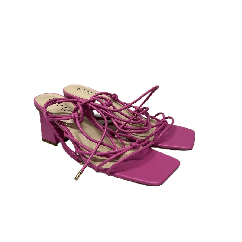 Chic and stylish women's shoes for cocktail partiesSandals Heels Block By Journee In Pink, Size: 12