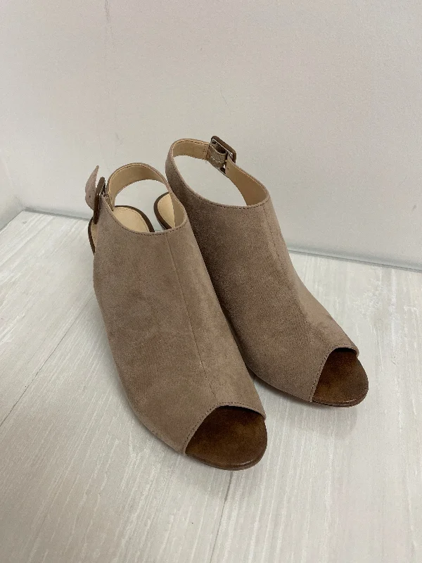 Elegant and sophisticated women's shoes for elegant eveningsSandals Heels Block By Kelly And Katie In Taupe, Size: 8