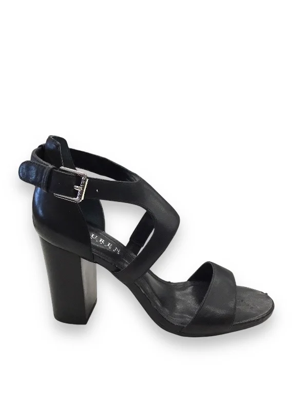 Comfy and stylish women's shoes for walkingSandals Heels Block By Lauren By Ralph Lauren In Black, Size: 7.5