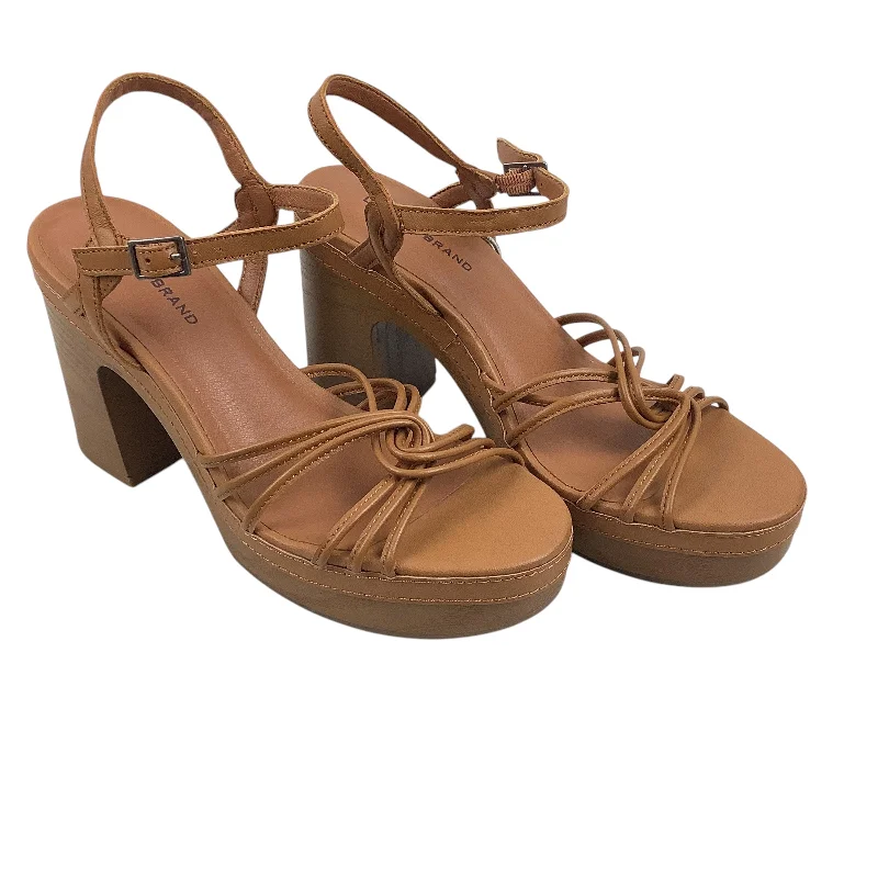 Stylish and comfortable women's shoes for long days at workSandals Heels Block By Lucky Brand In Brown, Size: 7.5