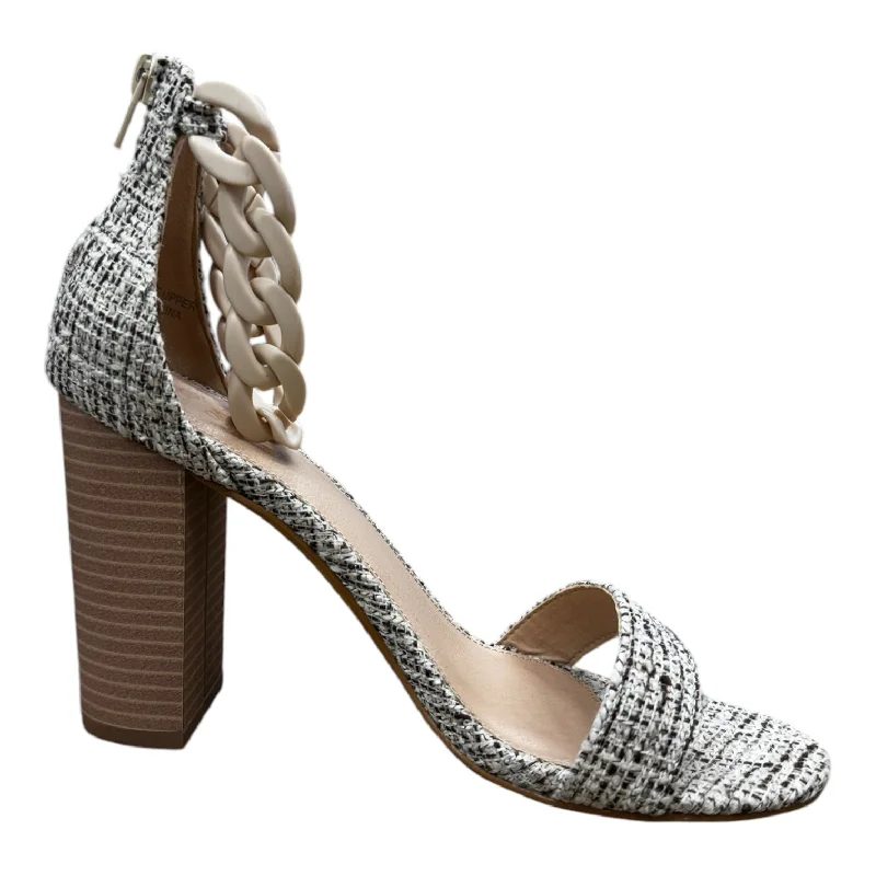 Flattering and figure-hugging women's footwearSandals Heels Block By OASIS SOCIETY In Snakeskin Print, Size: 8.5