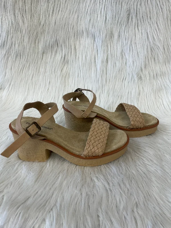 Comfortable and supportive women's shoes for all-day wearSandals Heels Block By Pierre Dumas In Tan, Size: 10
